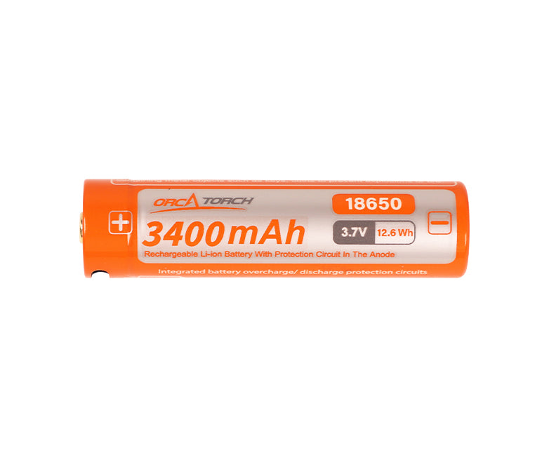 OrcaTorch 18650 usb accu 3,6v 3400mAh