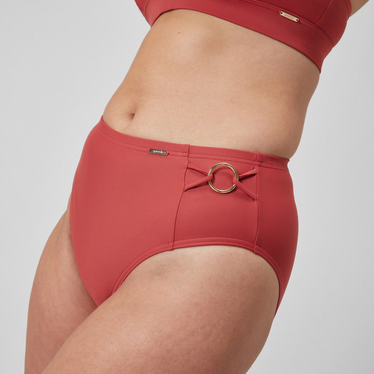 Speedo kvinder Shaping High Waist Brief Murstensrød