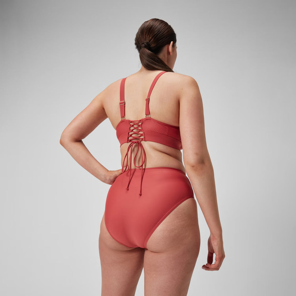 Speedo kvinder Shaping High Waist Brief Murstensrød