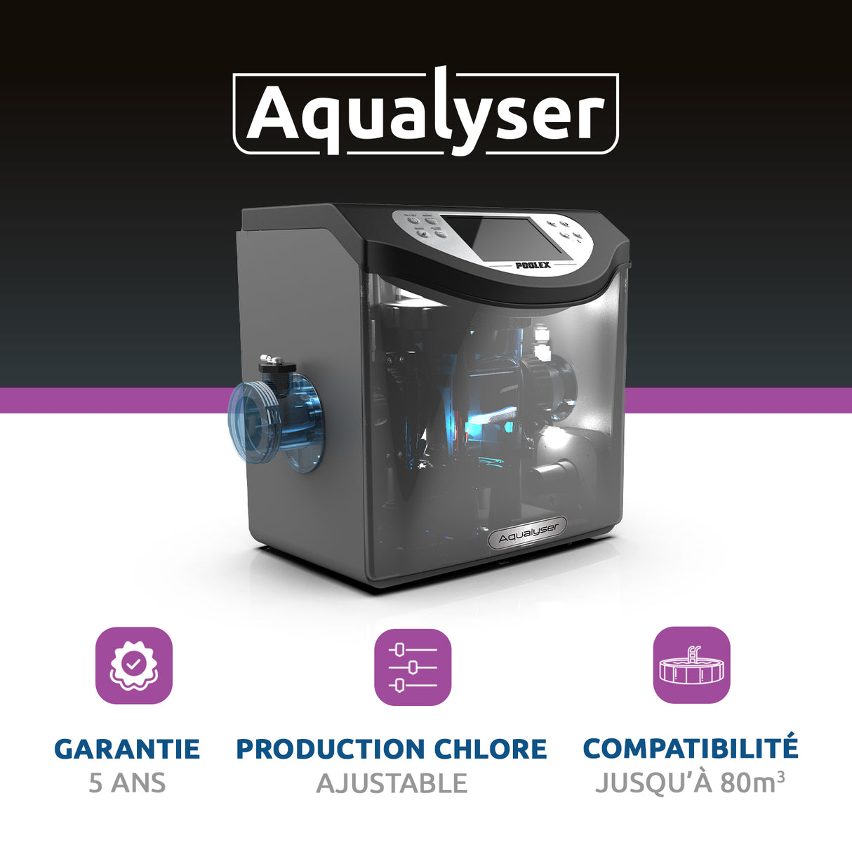 Poolex Kloringenerator Aqualyser "TOTAL" til swimming pool