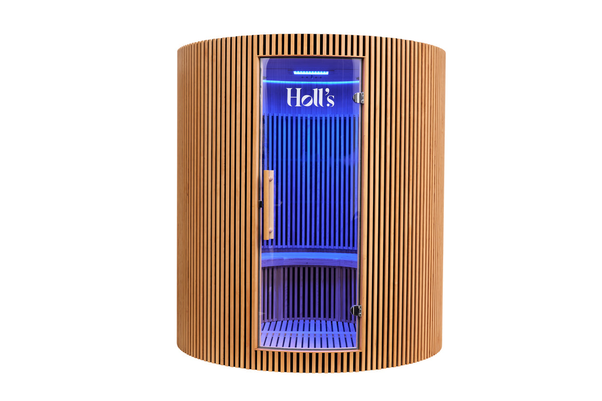 Holl's Sauna Infrarouge Round 4 Places Wood Color