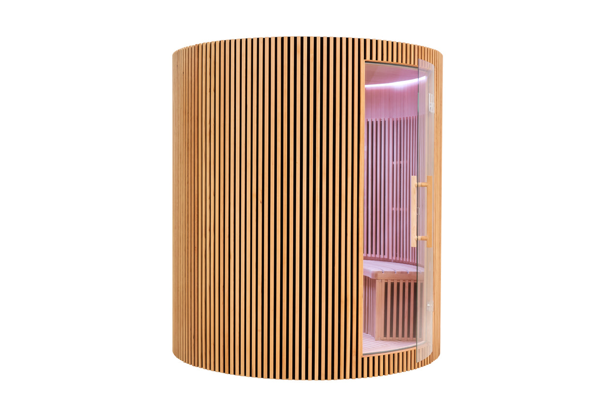 Holl's Sauna Infrarouge Round 4 Places Wood Color
