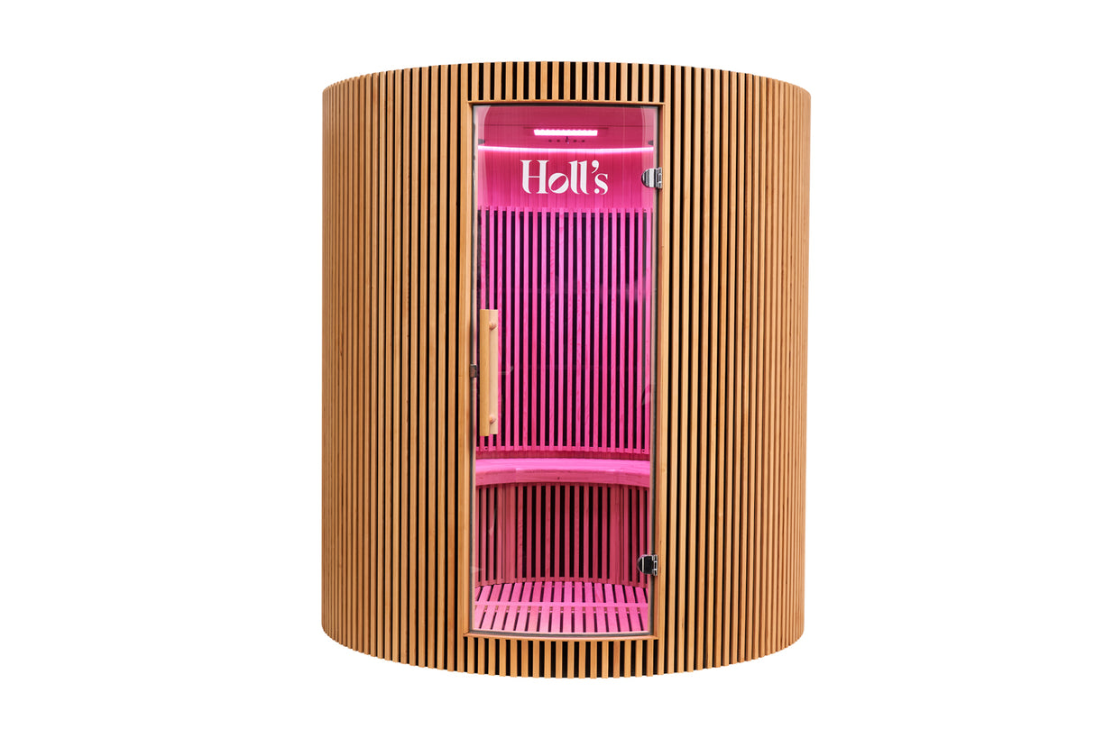 Holl's Sauna Infrarouge Round 4 Places Wood Color