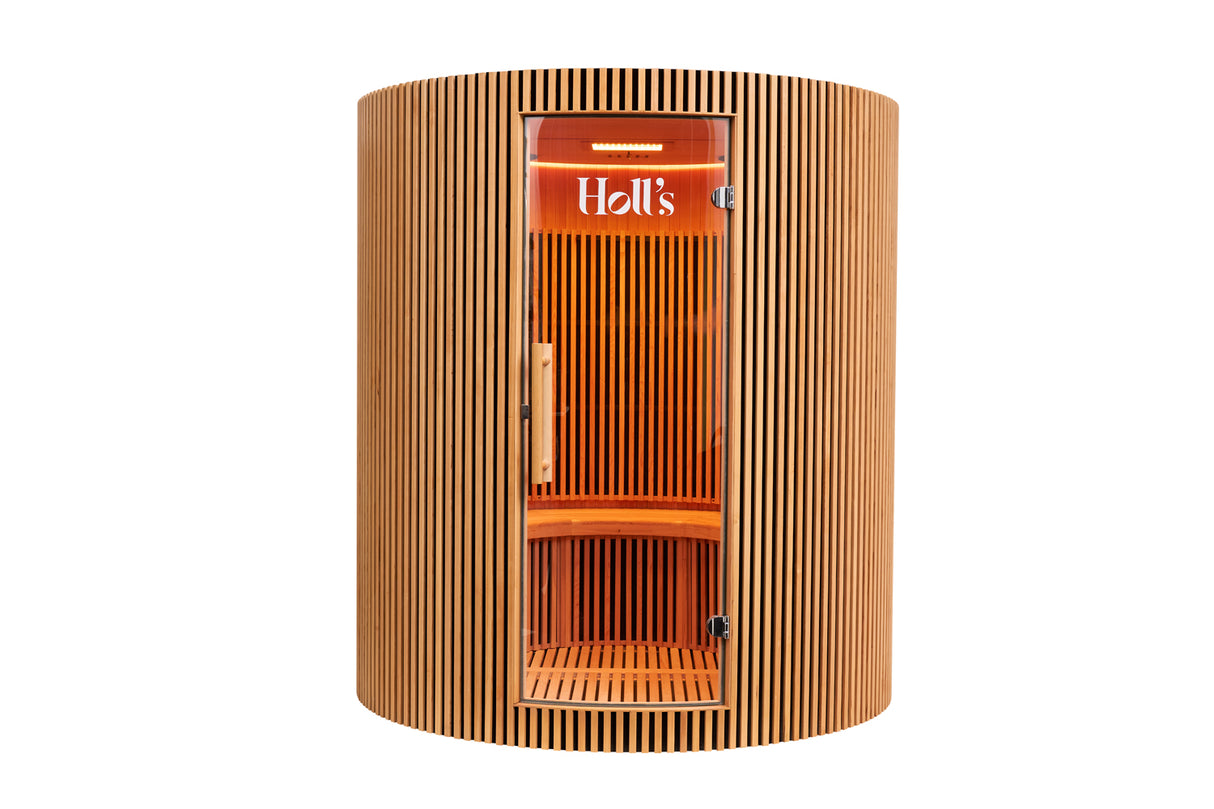 Holl's Sauna Infrarouge Round 4 Places Wood Color
