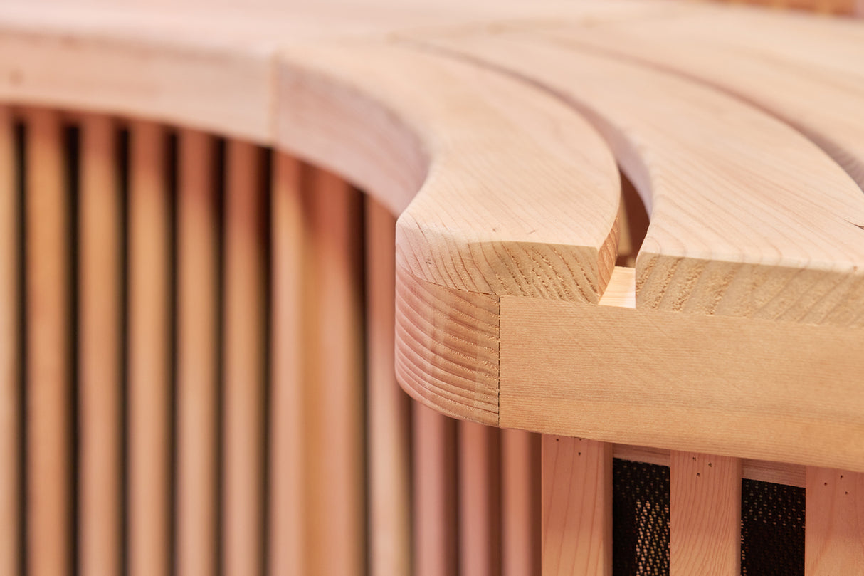 Holl's Sauna Infrarouge Round 4 Places Wood Color