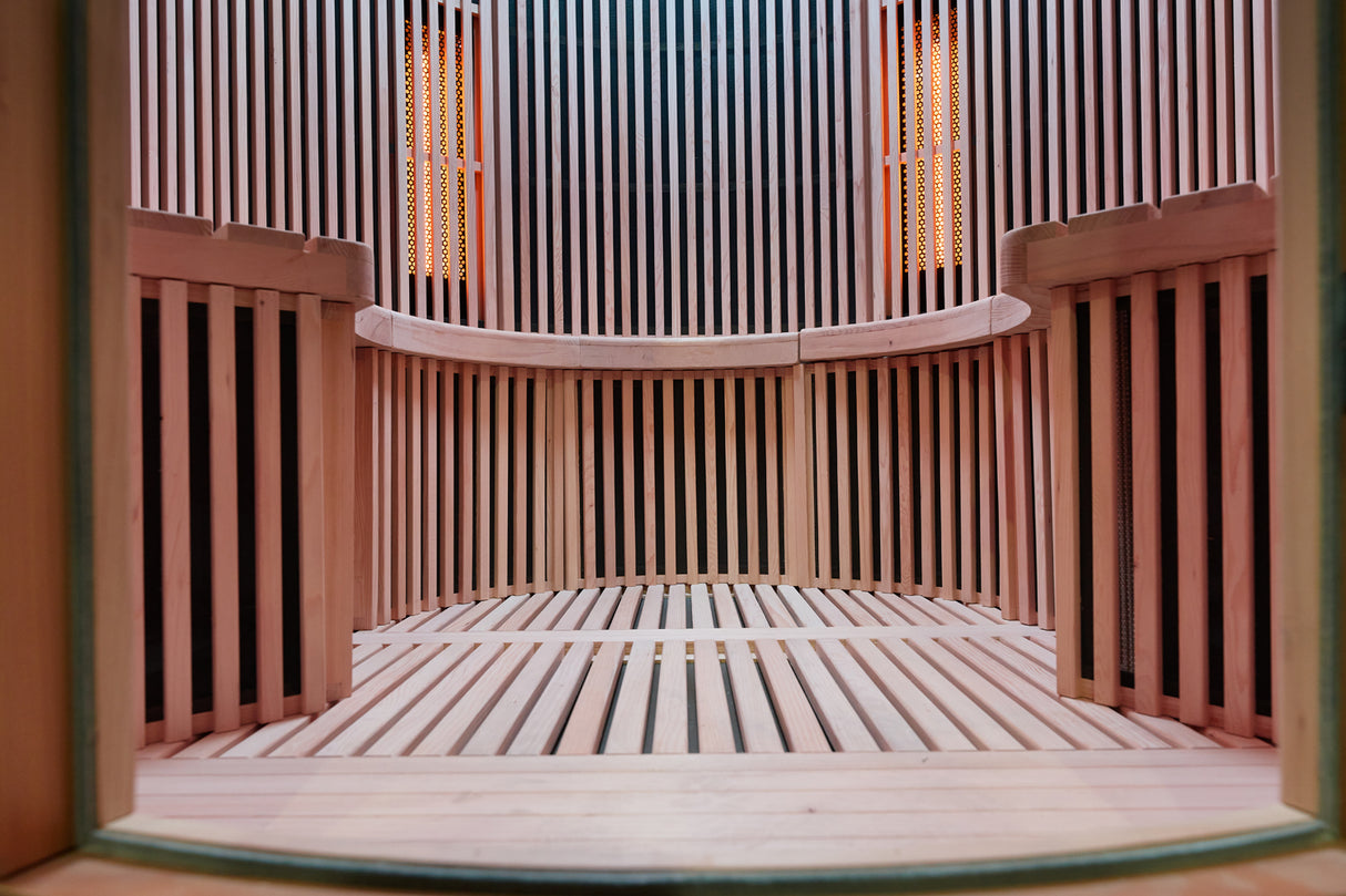 Holl's Sauna Infrarouge Round 4 Places Wood Color