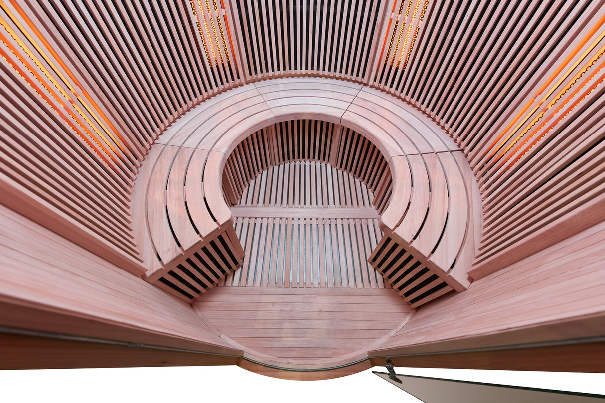 Holl's Sauna Infrarouge Round 4 Places Wood Color