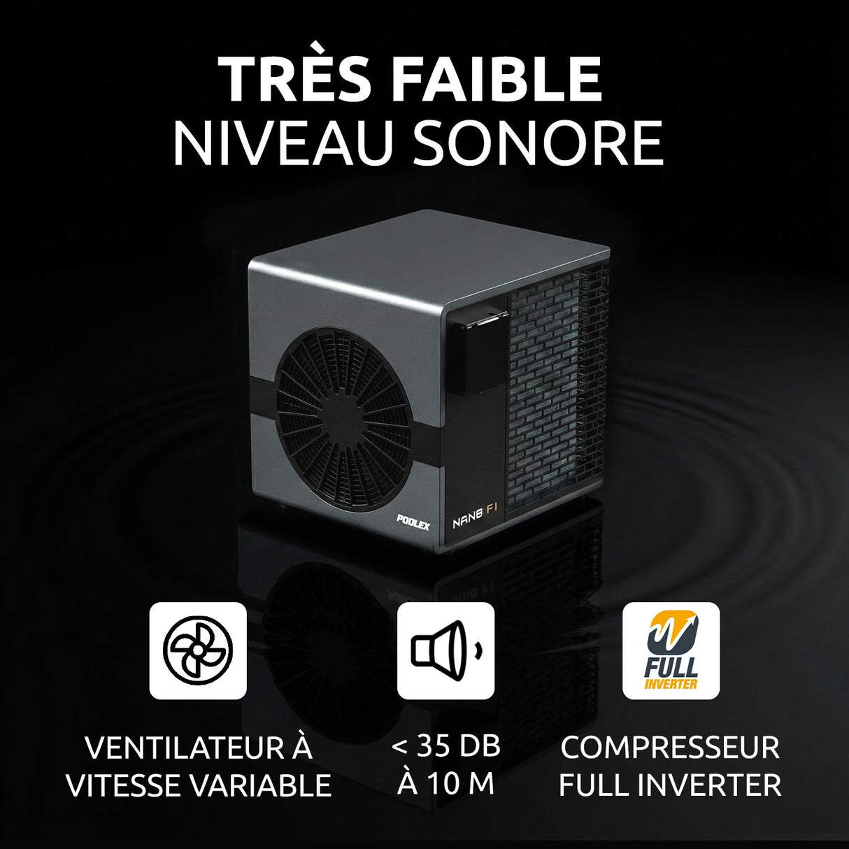 Poolex Varmepumpe Nano FI 3KW til swimming pools <20m3 (Full Inverter Varmepumpe)