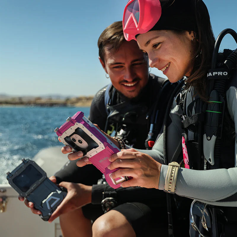 DIVEVOLK SeaTouch 4 MAX Plus, Underwater housing til iPhone og Android, Dreamy Pink