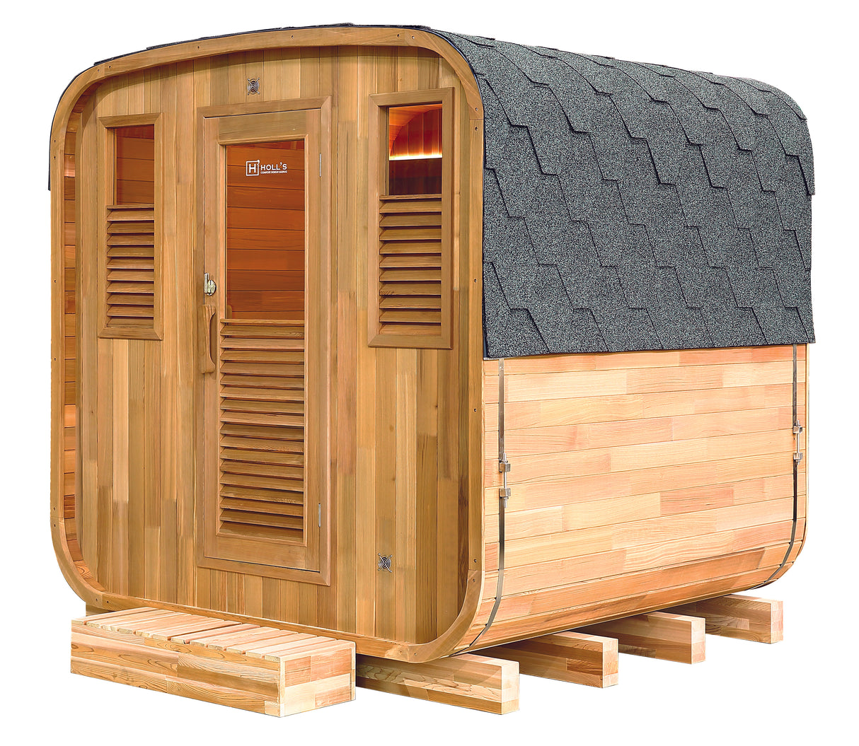 Holls Gaia Nova Sauna Udendørs Sauna 3-6 personer komplet pakke