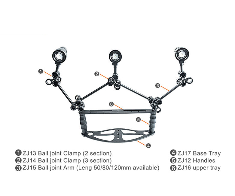 OrcaTorch ZJ17 Base Tray 352mm wide with camera mount