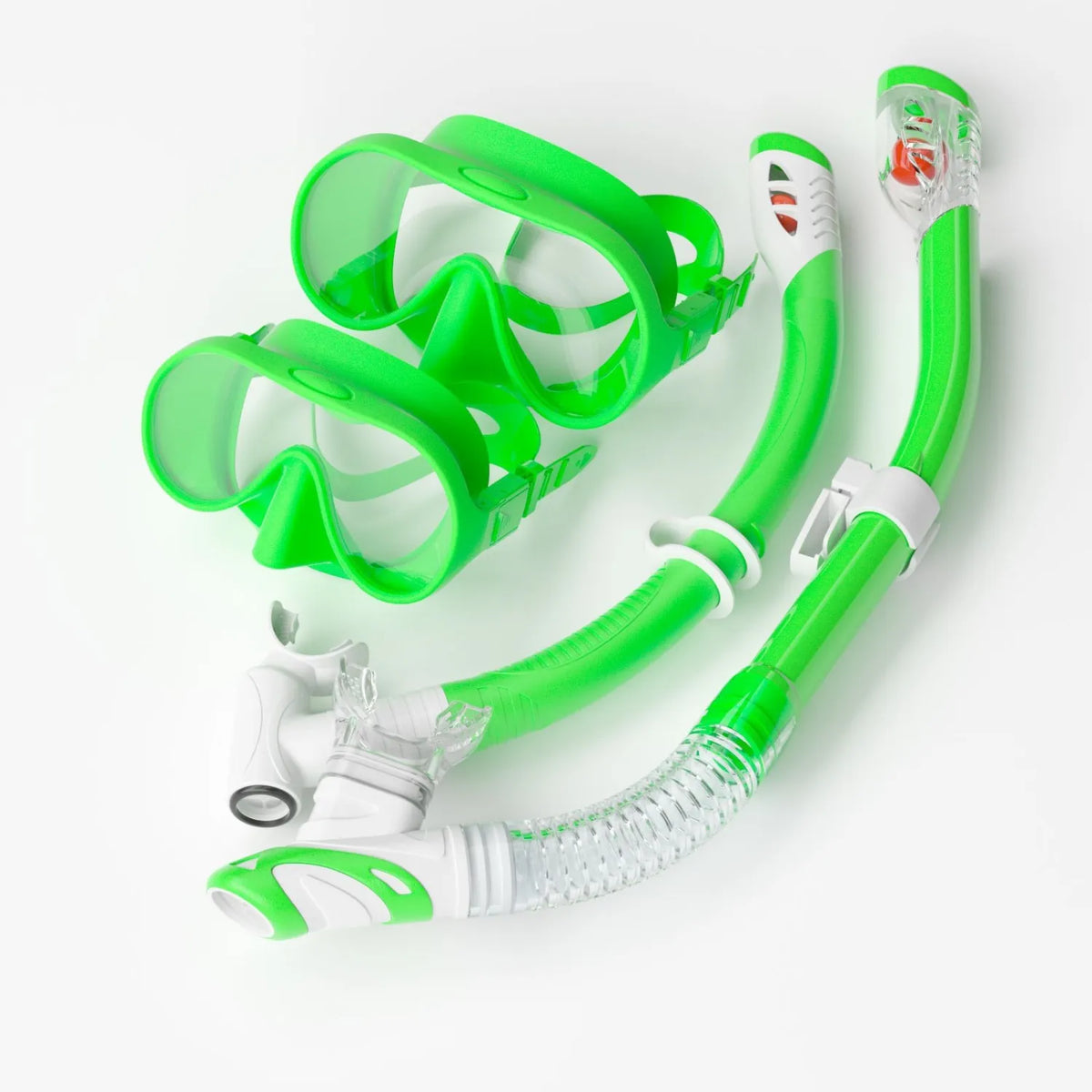 OD Snorkelpakke Softview maske og dry snorkel til Junior