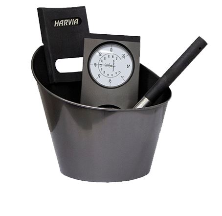 Harvia black acessory kit for sauna