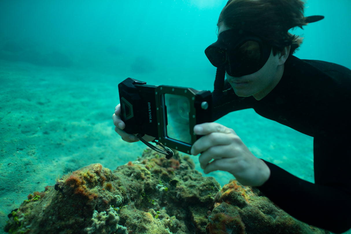 DIVEVOLK SeaTouch 4 MAX Plus, Underwater housing til iPhone og Android, Black