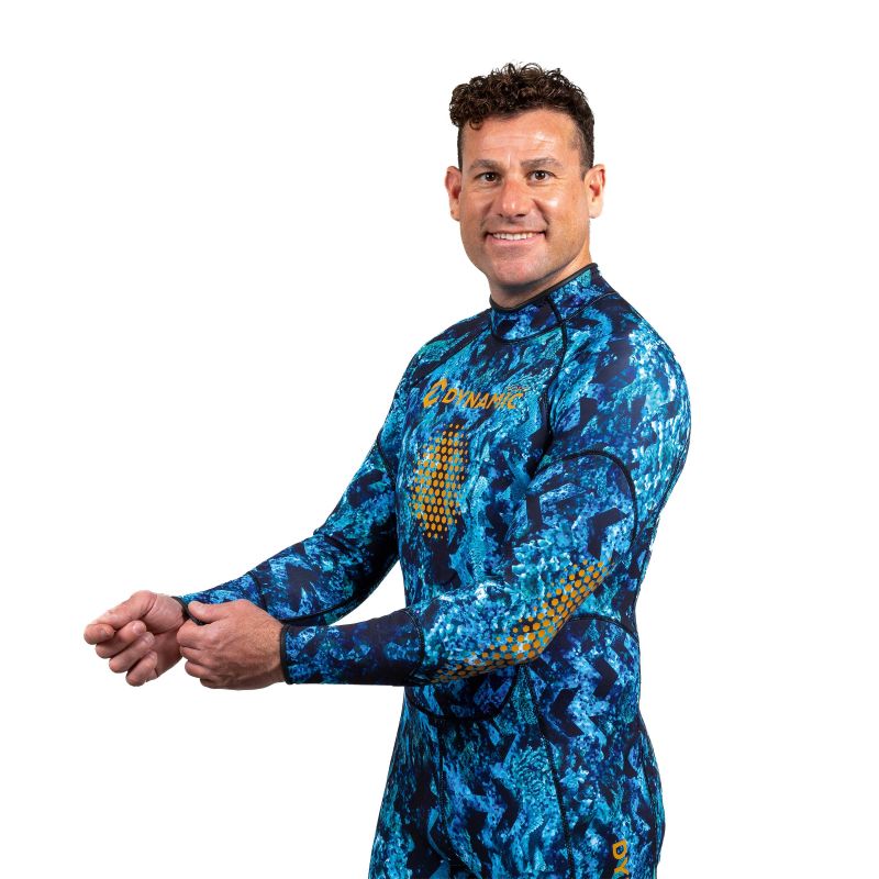 DynamicNord VÅDDRAGT FDS-2 Men Freedive Fullsuit 2mm Camo/Blå