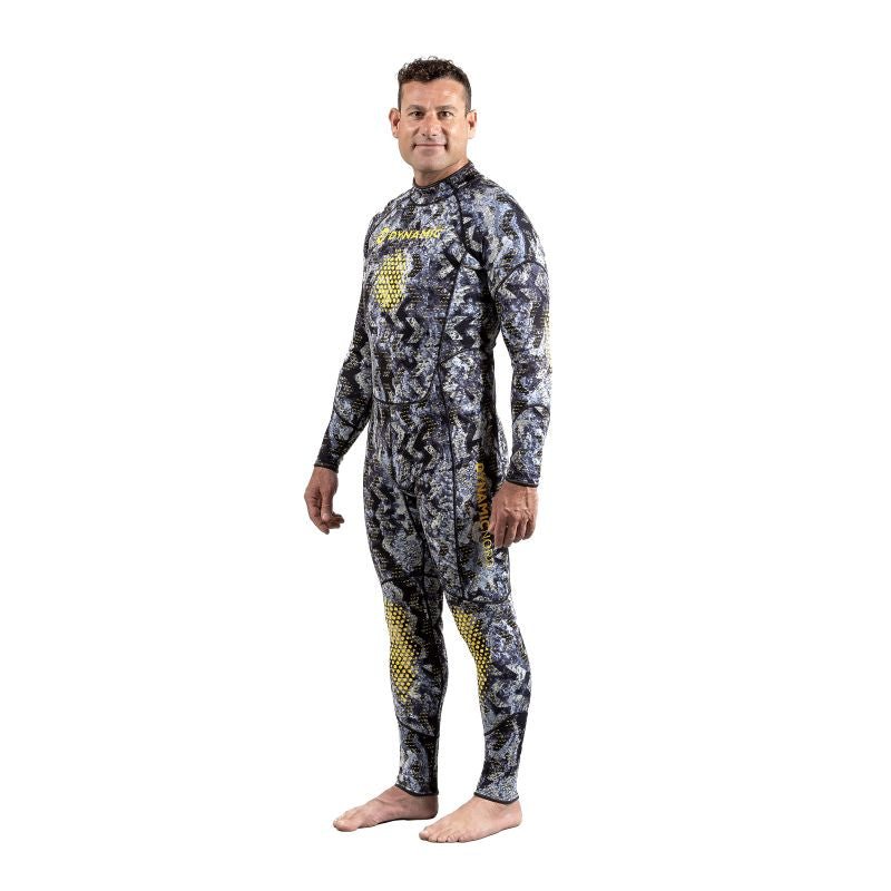 DynamicNord VÅDDRAGT FDS-2 Men Freedive Fullsuit 2mm Camo/Grå