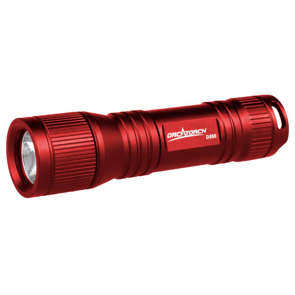 OrcaTorch D560 Led backup flashlight 700 lumen Rød