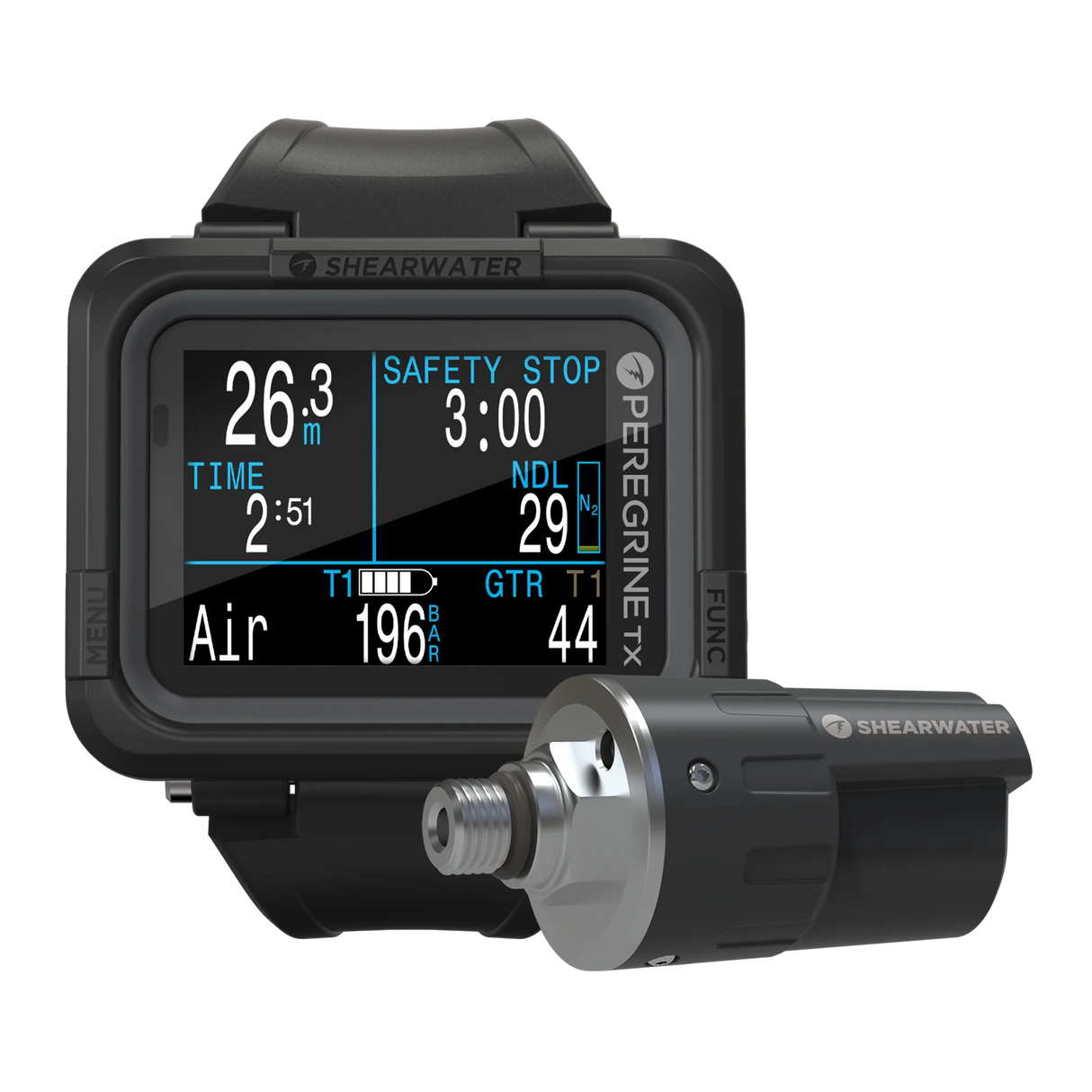 Shearwater Dykkercomputer Peregrine TX x SWIFT COMBO Incl SWIFT Transmitter Sort