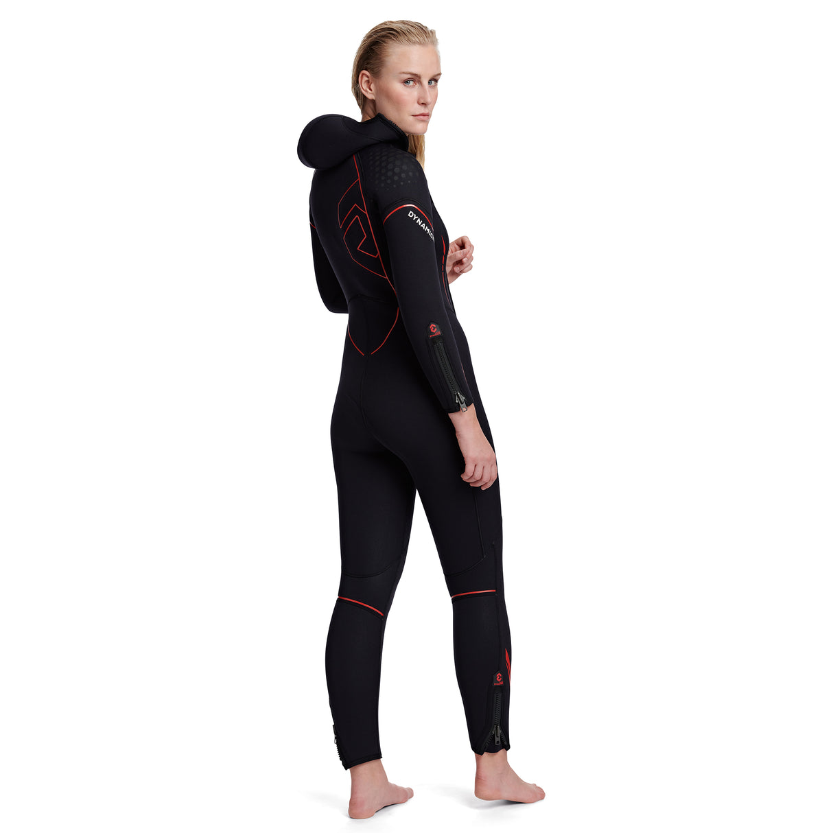 DynamicNord VÅDDRAGT SL-72-H Women Wetsuit hooded 7mm Sort/Grå