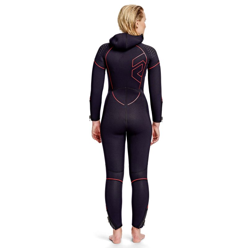 DynamicNord VÅDDRAGT SL-72-H Women Wetsuit hooded 7mm Sort/Grå