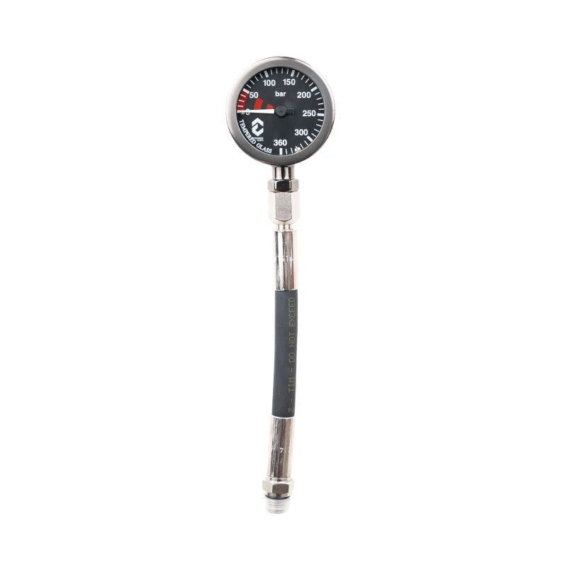 DynamicNord Manometer SPG 52, 0-360 BAR, HP HOSE 150mm SP-PV-15