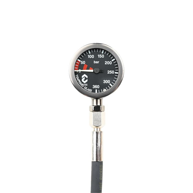 DynamicNord Manometer SPG 52, 0-360 BAR, HP HOSE 150mm SP-PV-15