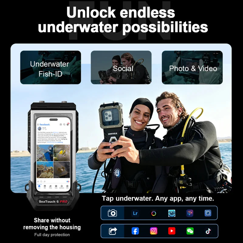 DiveVolk SeaTouch 6 Pro
Underwater Smarphone Housing-Black