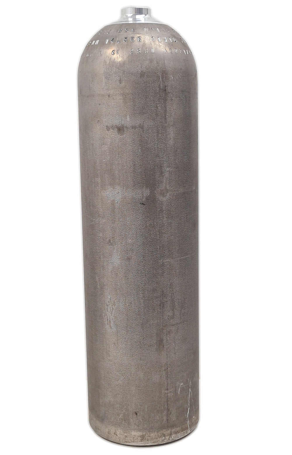 Dykkerflaske rå Aluminium 5,7 Liter 207 bar 134 mm 40cf Sølv (Dirty Beast)