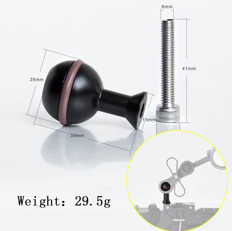 DiveVolk M6 Ball Head