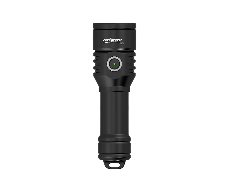 OrcaTorch Dykkerlygte + rød laserpointer D570-RL 1500 Lumen