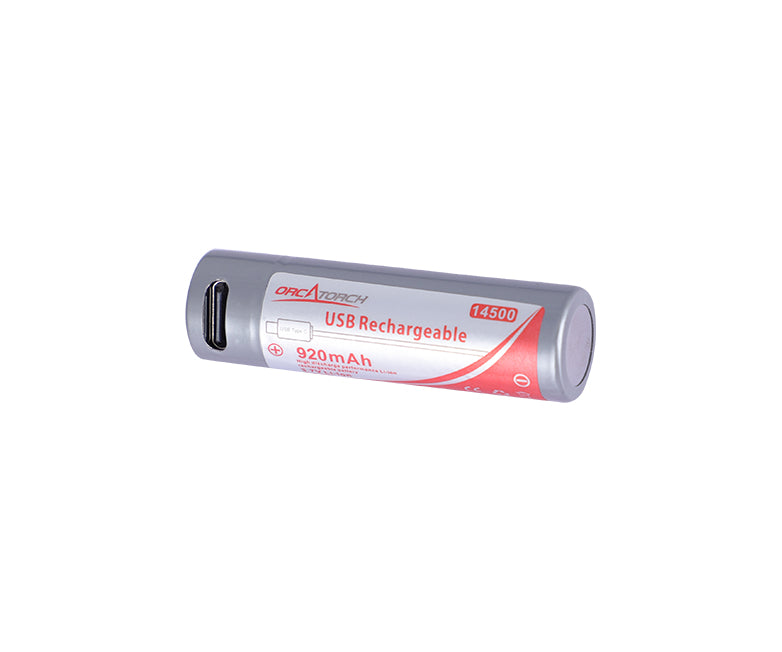 OrcaTorch 14500 3,6v 750mAh usbC