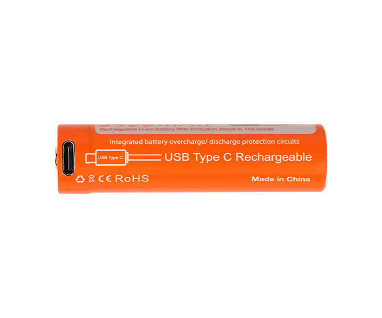 OrcaTorch 18650 usb accu 3,6v 3400mAh