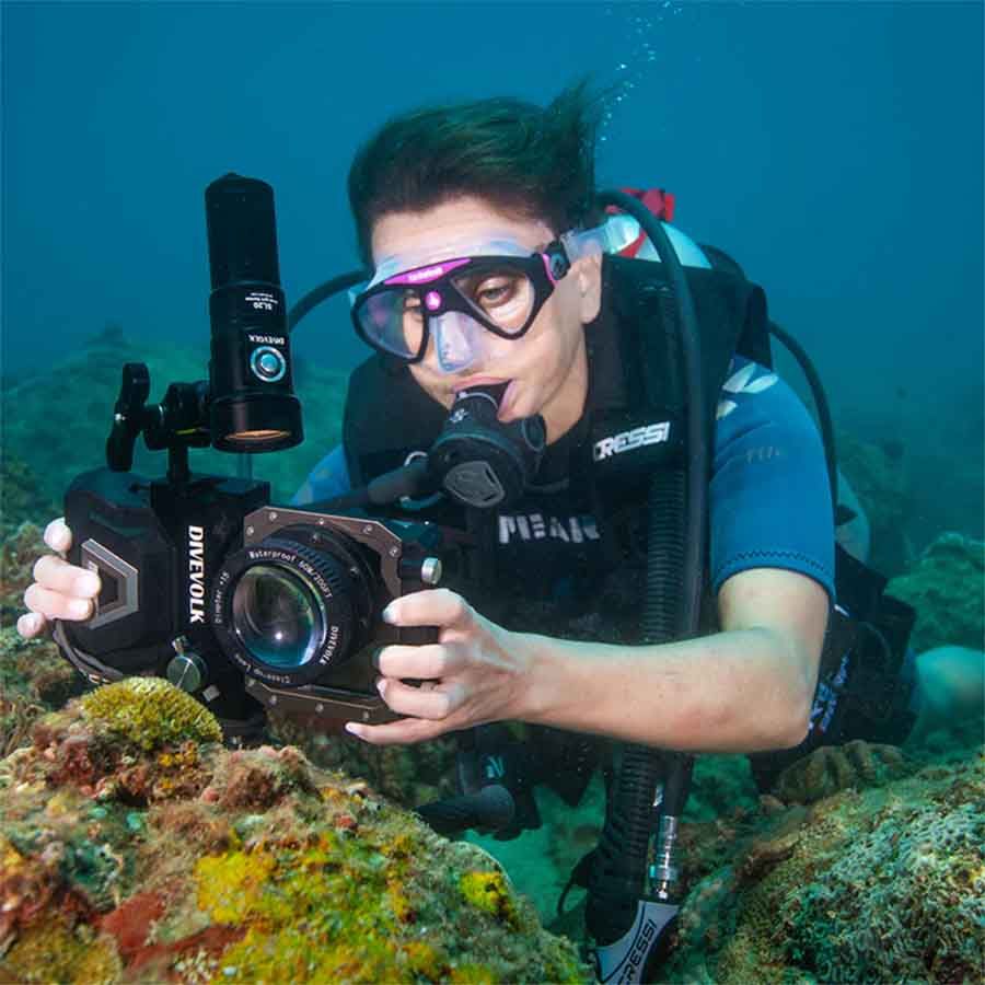 Divevolk SeaTouch 4 Max Plus Underwater Housing Macro Snoot Kit til iPhone og Android