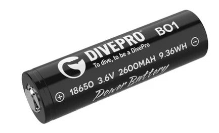 Divepro batteri 18650 2600mAh standard Battery