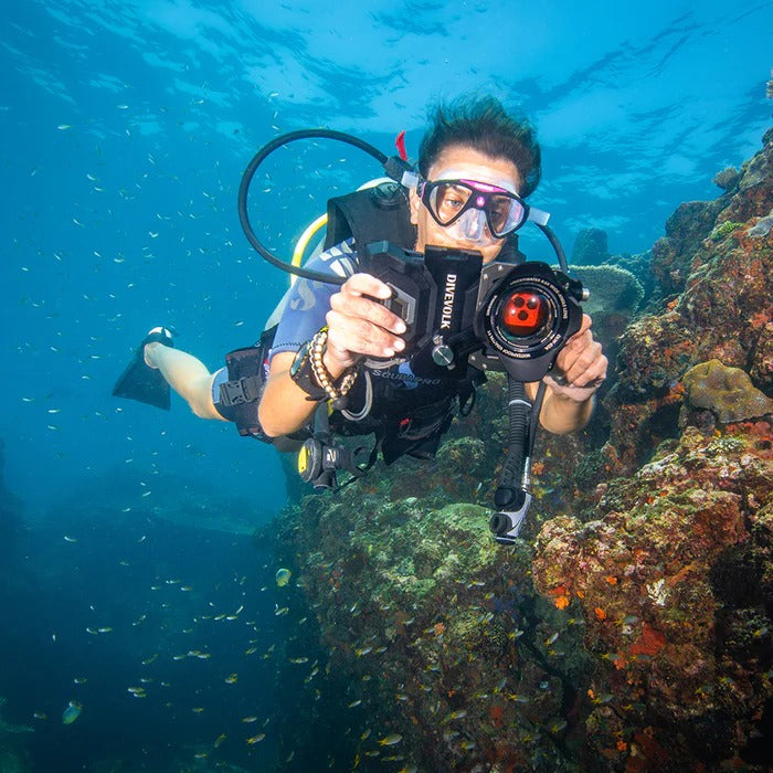 Divevolk SeaTouch 4 Max Plus Underwater Housing Ocean Kit til iPhone og Android incl Wide Angle