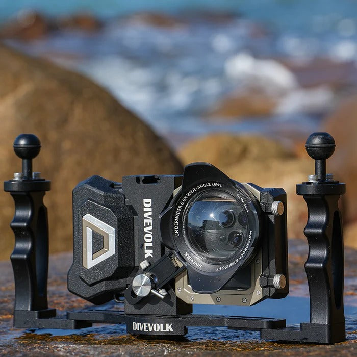 Divevolk SeaTouch 4 Max Plus Underwater Housing Videography Kit til iPhone og Android