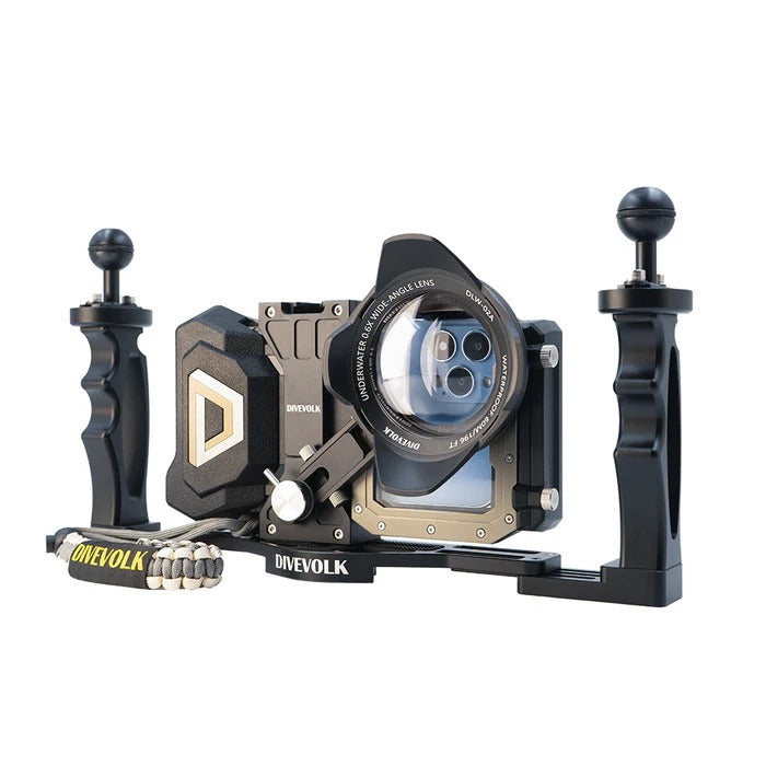 Divevolk SeaTouch 4 Max Plus Underwater Housing Videography Kit til iPhone og Android