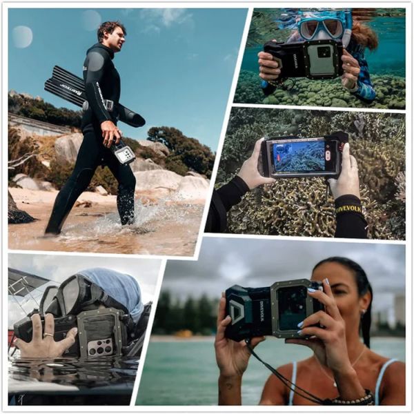 DIVEVOLK SeaTouch 4 MAX Plus, Underwater housing til iPhone og Android, Black