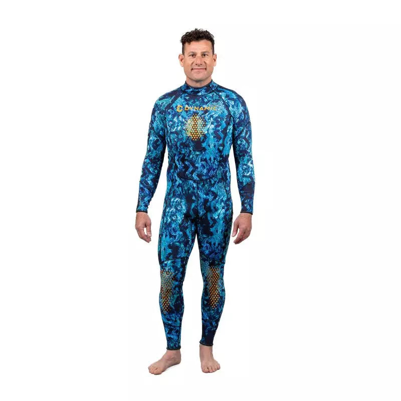 DynamicNord VÅDDRAGT FDS-2 Men Freedive Fullsuit 2mm Camo/Blå