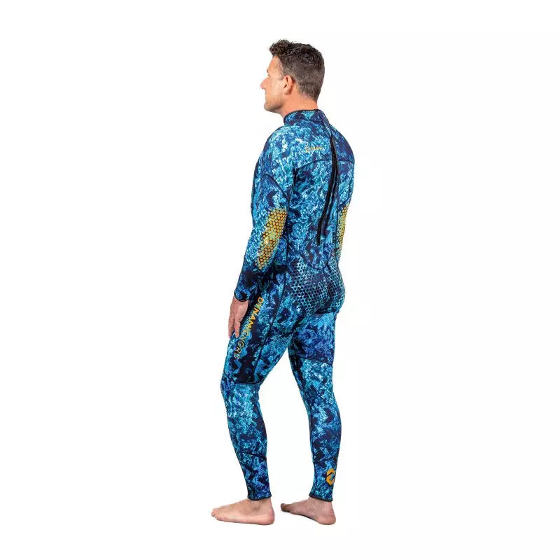 DynamicNord VÅDDRAGT FDS-2 Men Freedive Fullsuit 2mm Camo/Blå