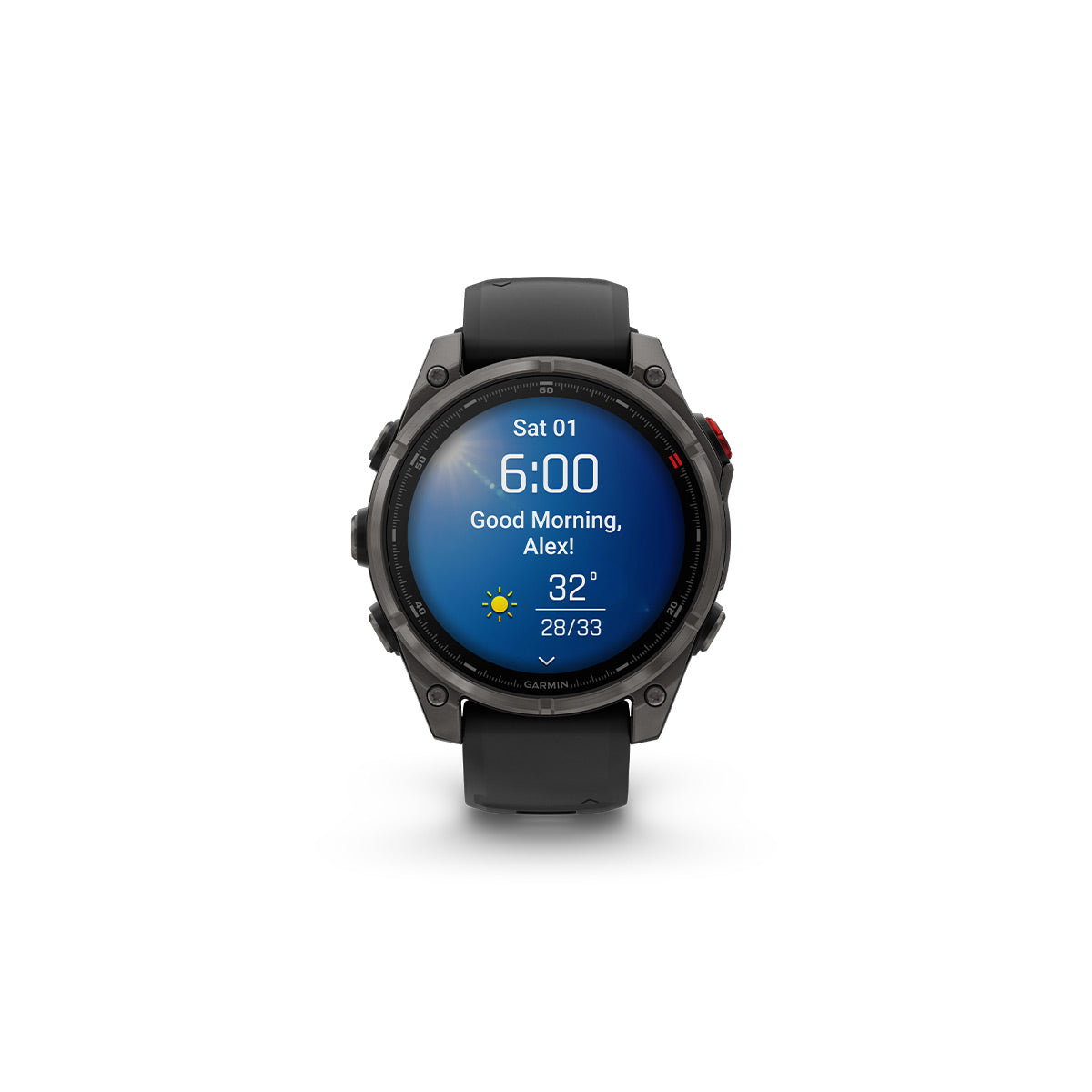 Garmin Dykkercomputer Fenix 8 Pro - 47 mm AMOLED Sapphire Carbon Grå