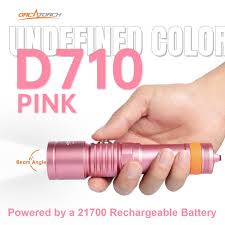 OrcaTorch Dykkerlygte D710 LED 3000 Lumen Lyserød