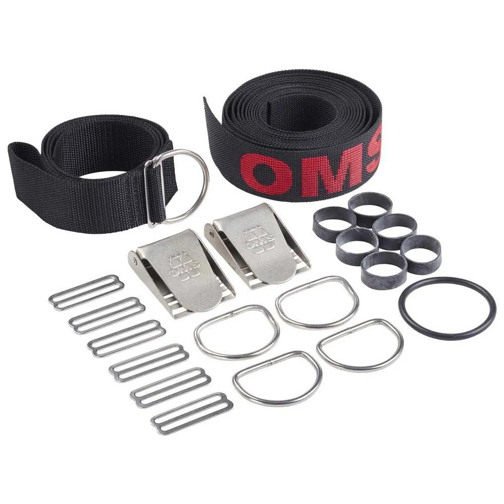 OMS Webbing for DIR Harness, med SS hardware and crotch-strap