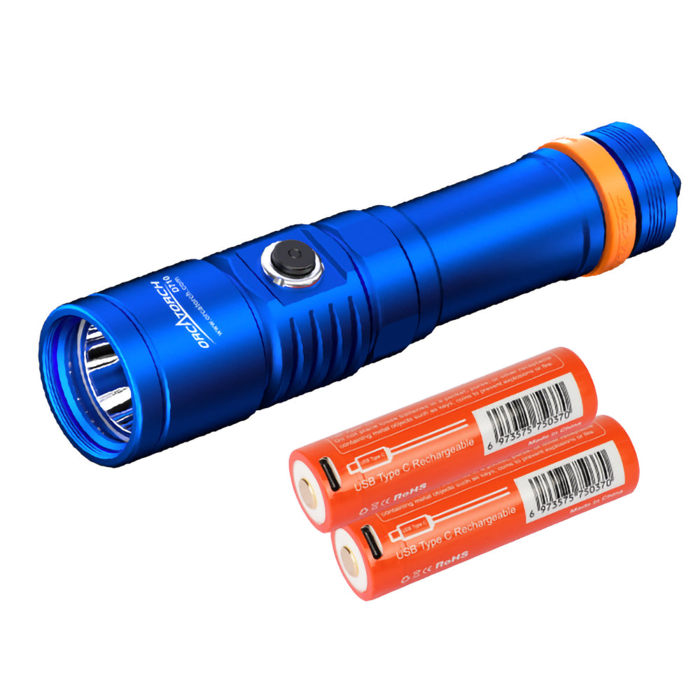OrcaTorch Dykkerlygte D710 LED 3000 Lumen Blå
