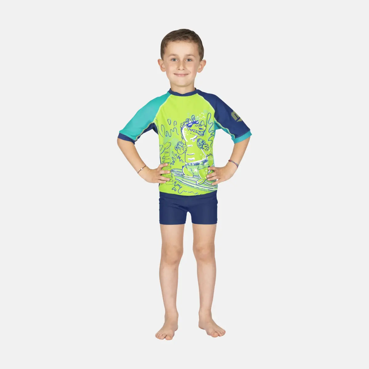 Mares Rash Guard Shield til børn grøn/blå