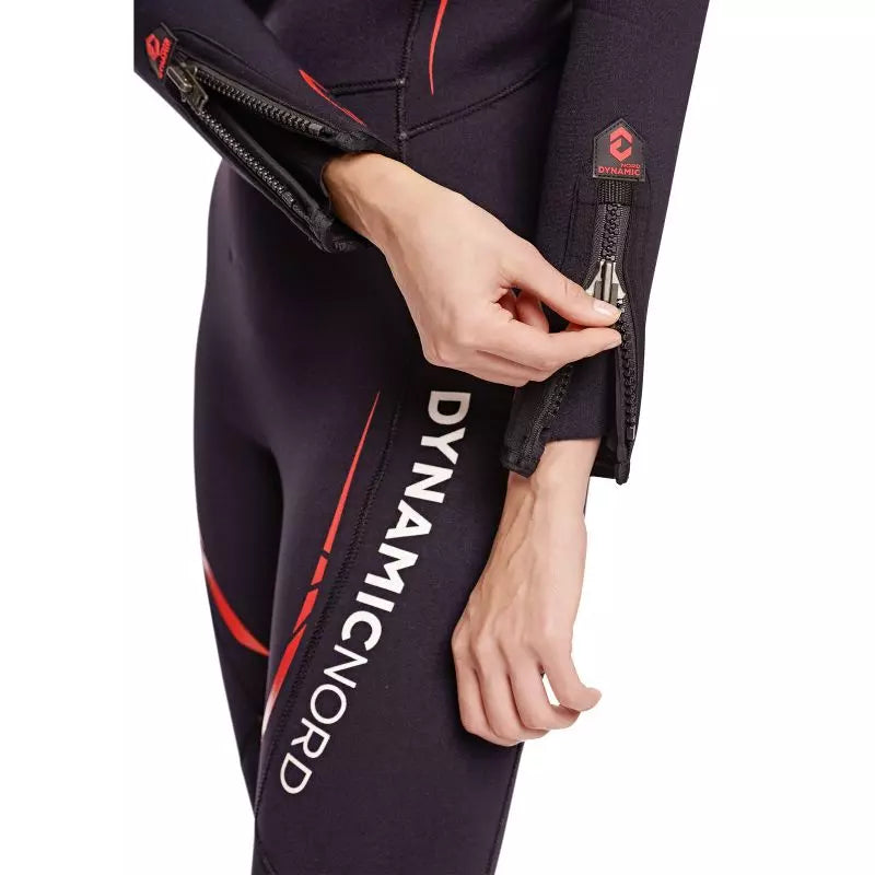 DynamicNord VÅDDRAGT SL-52 Women Wetsuit 5mm Sort/Rød