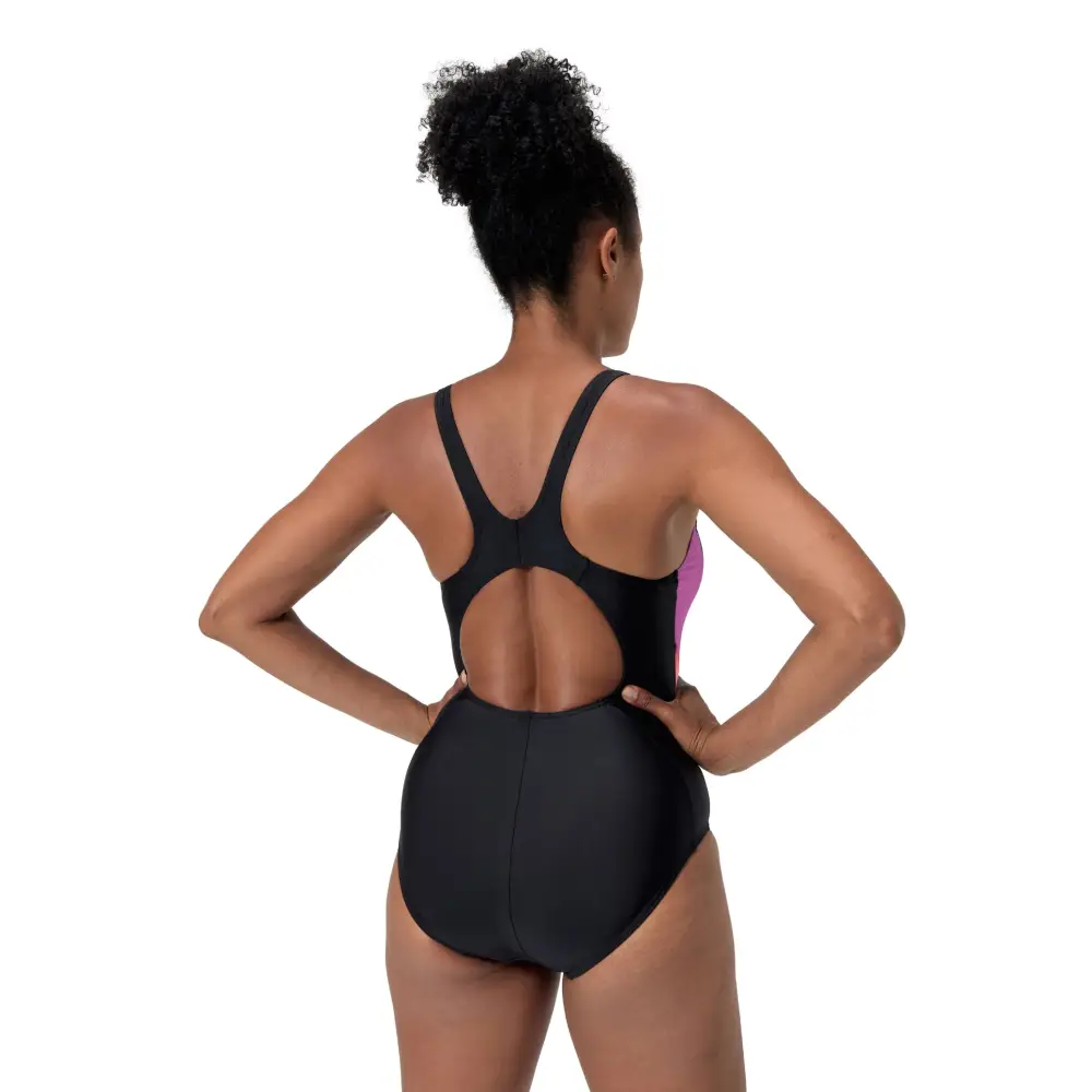 Speedo badedragt Colourblock 2.0 Sort/Lyserød