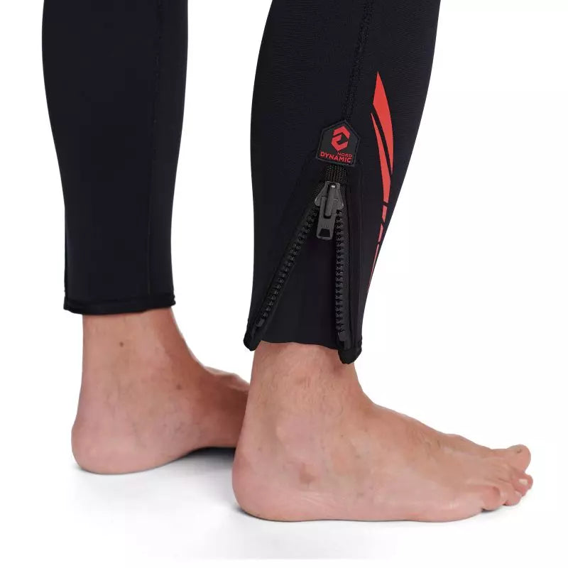 DynamicNord VÅDDRAGT SL-51-H Men Wetsuit hooded 5mm Sort/Rød Essential