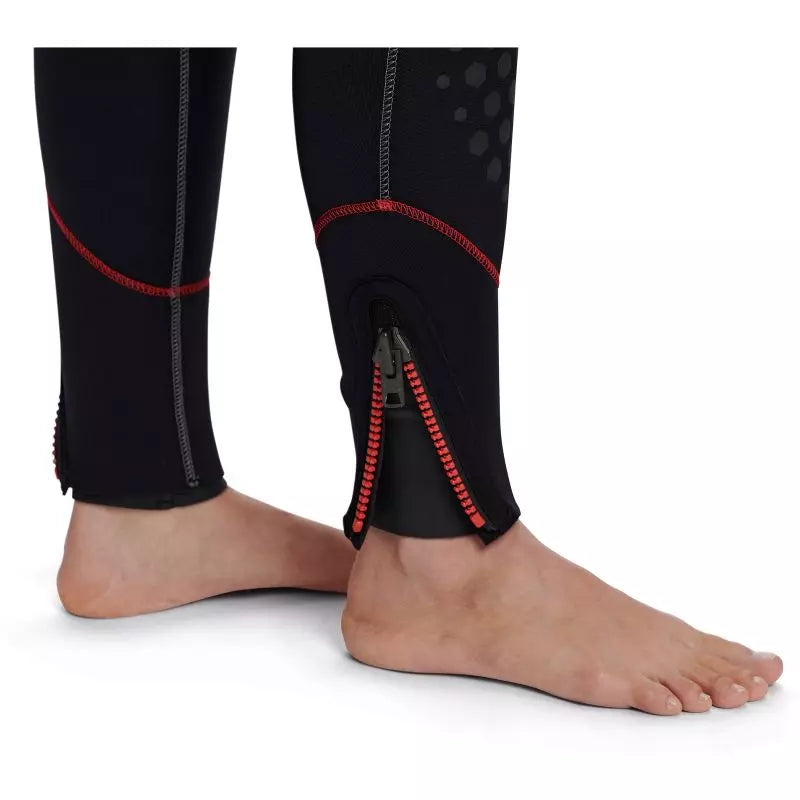 DynamicNord VÅDDRAGT SP-72 Superior Women Wetsuit 7mm Sort/Rød