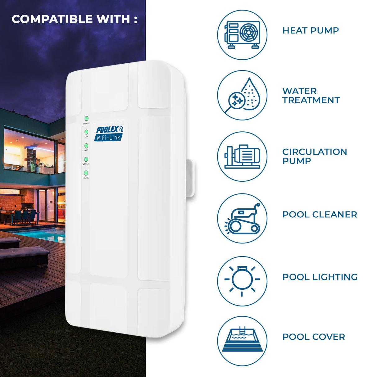 Poolex Wifi Link Outdoor WiFi Antenna & 4G Router